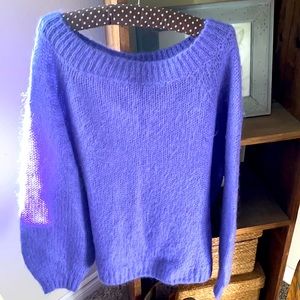 ZARA purple boatneck sweater